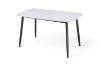 Picture of SAROTO 130 Sintered Stone Top 5PC Dining Set (Gloss White Table + 4 Charcoal Chairs)