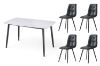Picture of SAROTO 130 Sintered Stone Top 5PC Dining Set (White Table)