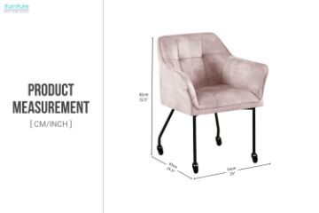 Picture of WANDA Versatile Armchair with Wheels (Taupe) - 2 Chairs in 1 Carton