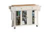 Picture of YANDRA Solid Wood Top Rolling Kitchen Cabinet