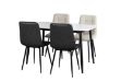 Picture of SAROTO 130 Sintered Stone Top 5PC Dining Set (Gloss White Table)