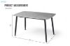 Picture of SAROTO 130 Sintered Stone Top 5PC Dining Set (Matte Grey Table + 4 Charcoal Chairs) 