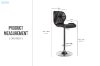 Picture of LIBBY Adjustable Swivel Gas Lift Bar Stool (Black) - Each