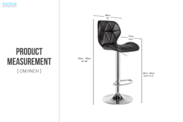 Picture of LIBBY Adjustable Swivel Gas Lift Bar Stool (Black) - Each