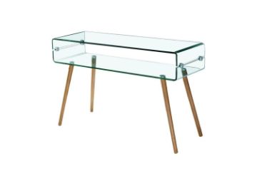 Picture of MURANO 120 Box Bent Glass Console Table with Shelf