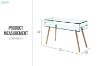 Picture of MURANO 120 Box Bent Glass Hall Table with Shelf