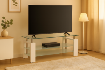 Picture of HORIZON Glass 120 TV Unit (White)