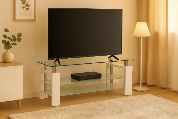 Picture of HORIZON Glass 120 TV Unit (White)
