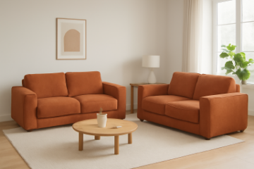Picture of PALMERS CHENILLE 3/2/1 Seater Sofa Range (Orange)