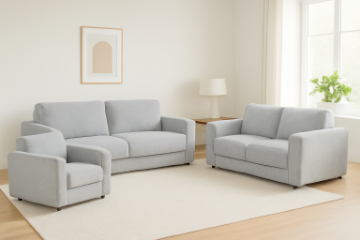Picture of PALMERS CHENILLE 3/2/1 Seater Sofa Range (Light Grey) 