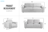 Picture of PALMERS CHENILLE 1 Seater Sofa (Light Grey)