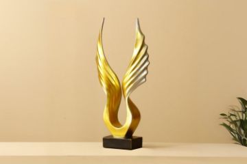Picture of Angel Wings/Spread Eagle Wing Statue Resin Crafts Home Decor (11cmx42cm)
