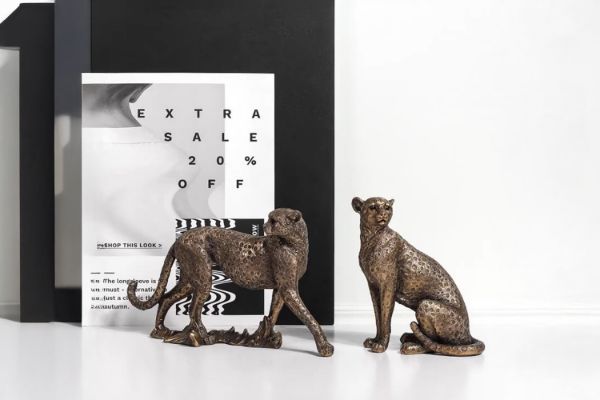 Picture of Standing/Sitting Cheetah Statue Decor