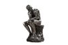 Picture of 374-007 Famous Thinking Man Resin Sculpture for Home and Office Decor - Silver