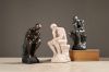 Picture of 374-007 Famous Thinking Man Resin Sculpture for Home and Office Decor - Silver