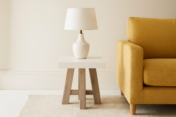 Picture of ANTON Solid Acacia Wood Square Lamp Table