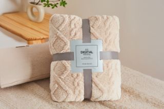 Picture of Soft Jacquard Pattern Blanket (150x200) - Beige