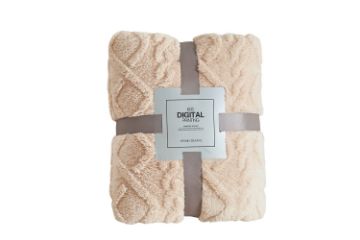 Picture of Soft Jacquard Pattern Blanket (150x200) - Beige