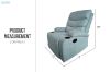Picture of MALLIN 360° Swivel Manual Recliner Rocking Lounge Chair with Dual Cup Holders (Light Blue)