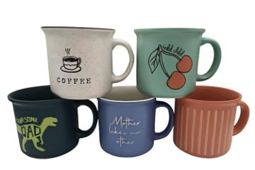 Picture of 323-023 Various Pattern Ceramic Coffee Mug (400ml)