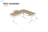 Picture of NEXUS 160 L-Shaped Electric Height-Adjustable Standing Desk with LED Display and USB Charging Port (Oak)