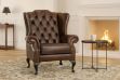 Picture of WILLIFORD 100% Genuine Leather Chesterfield High Back Wing Armchair/Sofa Chair (Tobacco)