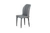 Picture of MIKASA 120 Sintered Stone Top 5PC Dining Set (Grey Table + 4 Dark Grey Chairs)