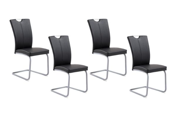 Picture of EDAN High Back Dining Chair with Powder Coating Base (Elegant Black) - 4 Chairs in 1 Carton