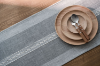 Picture of Jacquard Geometric Pattern Table Runner/Bed Runner in 2 Sizes (Grey)