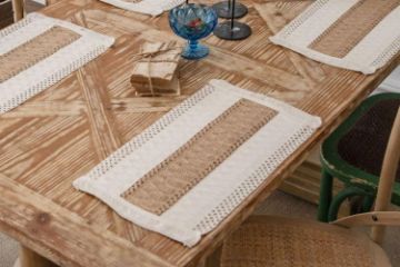 Picture of 376-011 Cotton-Edged Jute Woven Placemat (30cmx50cm)