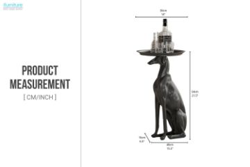Picture of 3D Resin Dog Sculpture with Serving Tray Ornament