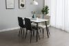 Picture of SAROTO 130 Sintered Stone Top 5PC Dining Set (Gloss White Table)