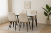 Picture of SAROTO 130 Sintered Stone Top 5PC Dining Set (Gloss White Table)
