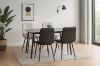Picture of SAROTO 130 Sintered Stone Top 5PC Dining Set (Matte Grey Table) 