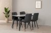 Picture of SAROTO 130 Sintered Stone Top 5PC Dining Set (Matte Grey Table + Charcoal Chairs) 