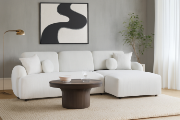 Picture of BADEN Fabric Sectional Chaise Facing Right Sofa