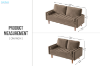 Picture of HAROLD 3/2 Seater Fabric Sofa Range (Brown)