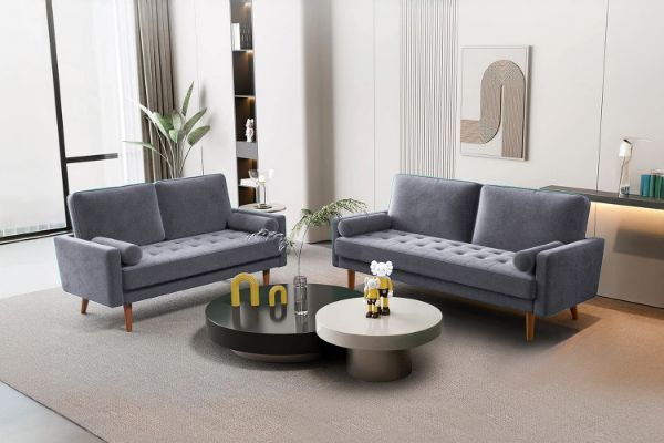 Picture of HAROLD 3/2 Seater Fabric Sofa Range (Grey)