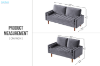 Picture of HAROLD 3/2 Seater Fabric Sofa Range (Grey)