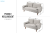 Picture of HAROLD 3/2 Seater Fabric Sofa Range (Beige) 