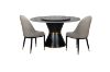 Picture of ORBIT 1.35M Round Rotating Sintered Stone Top Dining Set (Black Top) - 5PC
