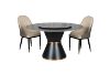 Picture of ORBIT 1.35M Round Rotating Sintered Stone Top Dining Set (Black Top) - 7PC 