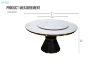 Picture of ORBIT 1.5M Round Rotating Sintered Stone Top Dining Set (White Top) - 5PC