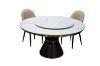 Picture of ORBIT 1.5M Round Rotating Sintered Stone Top Dining Set (White Top) - 5PC