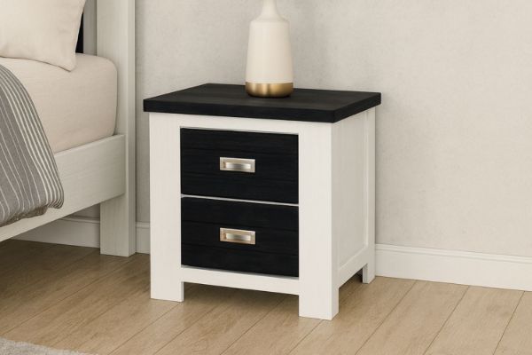 Picture of [FLOOR MODEL CLEARANCE]FREIDA Acacia 2-Drawer Bedside Table