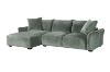 Picture of ROTTERDAM Sectional Fabric Sofa (Green) - Chaise Facing Left