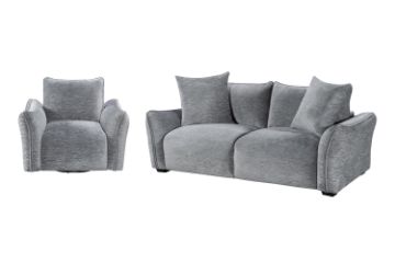 Picture of ROTTERDAM 3/1 Seater Fabric Sofa Range (Grey)