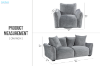Picture of ROTTERDAM Fabric Sofa Range (Grey) - 3+1 Seater