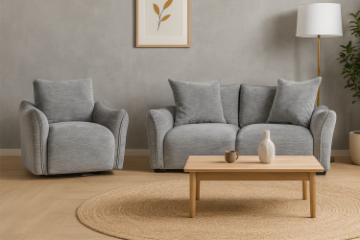 Picture of ROTTERDAM 3/1 Seater Fabric Sofa Range (Grey)