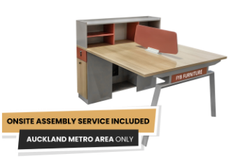 Picture of FOCUS 150 Office System 2-Seater Desk with Cabinets 